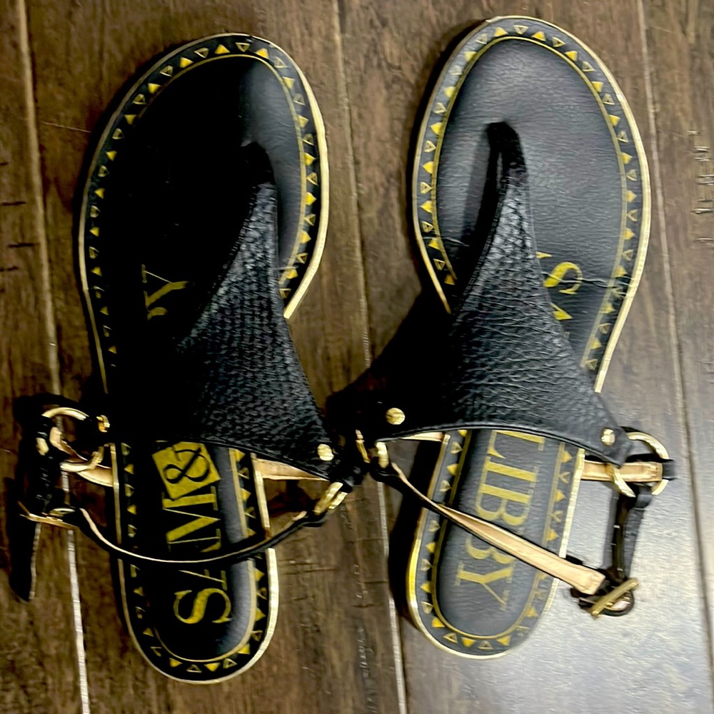 Sam n Libby Black Dress Flats sz 8